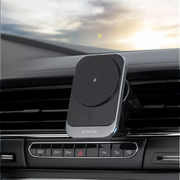 Proove Square Magnetic Car Holder Pro 15W (Gray) WHSP15010004