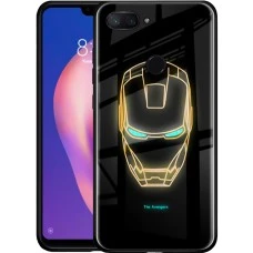 Накладка Luminous Glass Case Xiaomi Mi8 Lite (Iron Man)