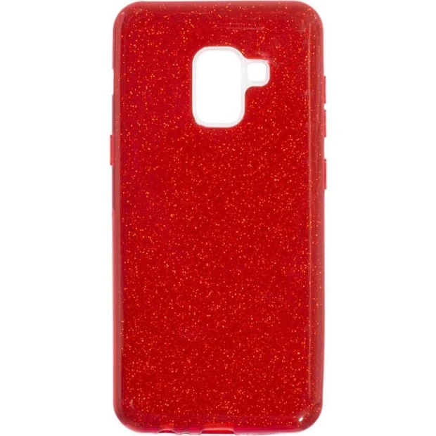 Силікон Glitter для Samsung Galaxy A8 Plus (2018) A730 (Червоний)
