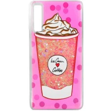 Силиконовый чехол Liquid Fashion Samsung A7 (2018) A750 (Coffee)