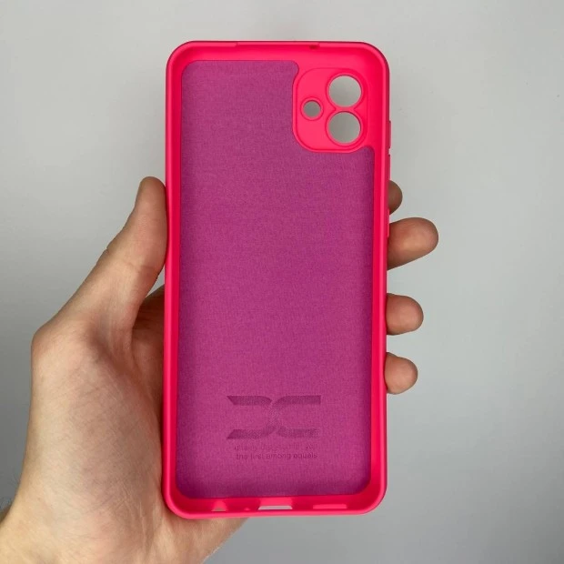 Силикон Original 360 Case Samsung Galaxy A04 (2022) (ShutCam) (Малиновый)