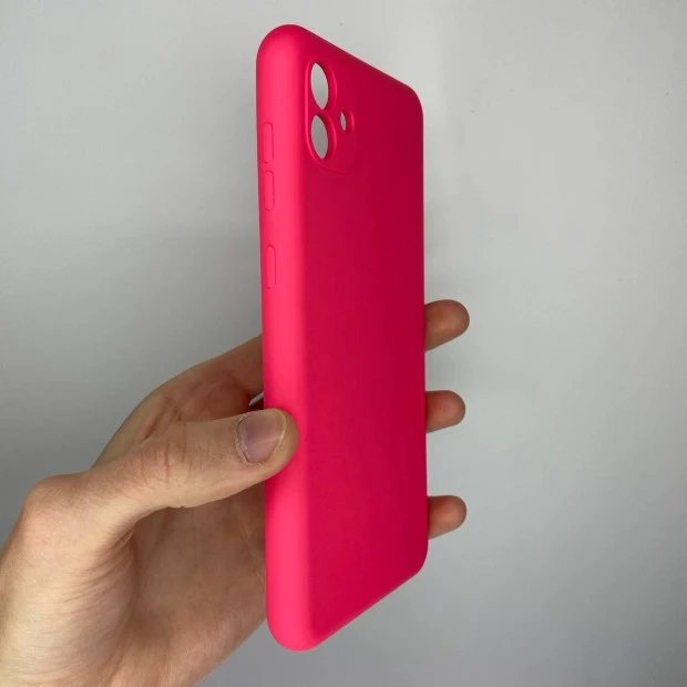 Силикон Original 360 Case Samsung Galaxy A04 (2022) (ShutCam) (Малиновый)