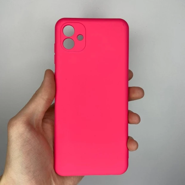 Силикон Original 360 Case Samsung Galaxy A04 (2022) (ShutCam) (Малиновый)