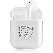 Чехол для наушников Clear Case Apple Airpods (Faces)