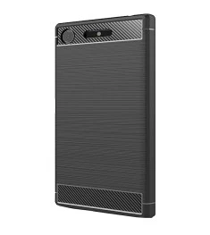 Силикон Polished Carbon Sony XA 1 Plus / XA One Plus (чёрный)