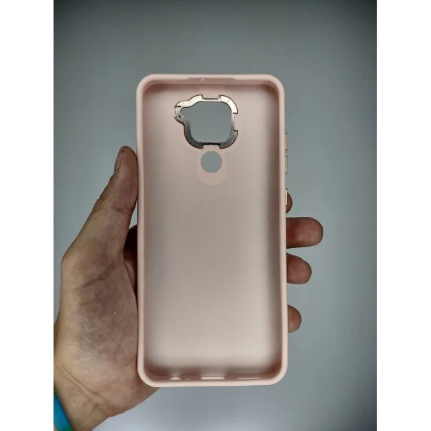 Накладка Metal Camera Xiaomi Redmi Note 9 / Redmi 10X (Персиковый)