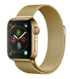 Золотий ремінець Milanese Loop Premium для Apple Watch 42  /  44  /  45  /  49 м..