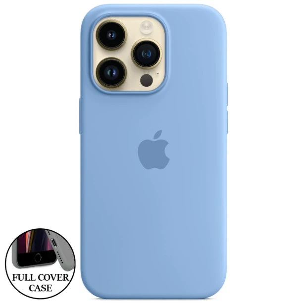Силіконовий Original Round чохол для Apple iPhone 14 Pro (37) Azure