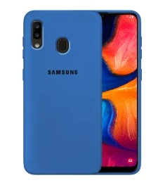 Силикон Original 360 Case Logo Samsung Galaxy A20 / A30 (2019) (Кобальт)