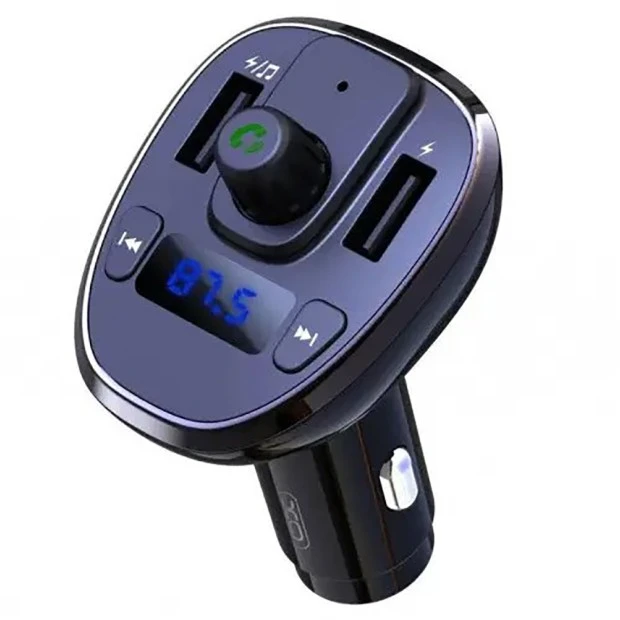 FM - модулятор Bluetooth XO BCC5 2USB 3.1A (Чёрный)