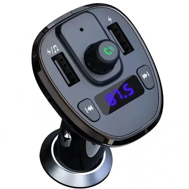 FM - модулятор Bluetooth XO BCC5 2USB 3.1A (Чёрный)