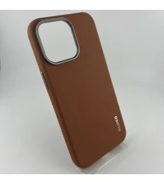 Накладка Blueo Premium Leather MagSafe Apple iPhone 15 Pro Max (Brown)