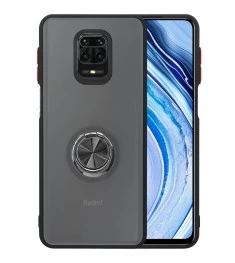 Накладка Totu Ring Armor Case Xiaomi Redmi Note 9s  /  Pro  /  Max (Чорний) (уці..