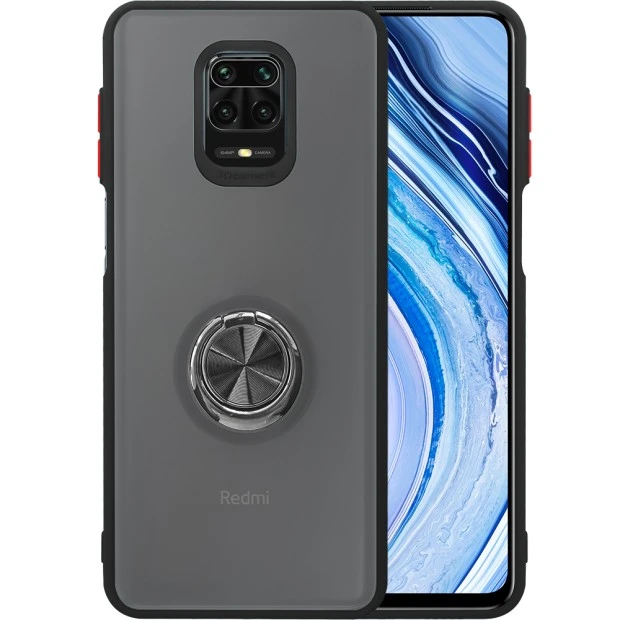 Накладка Totu Ring Armor Case Xiaomi Redmi Note 9s / Pro / Max (Чёрный) (уценка) 2 категория