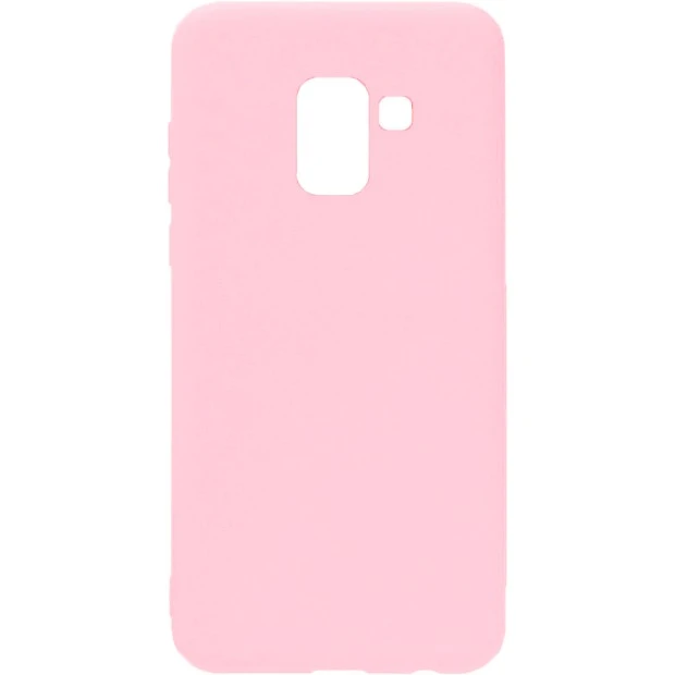 Силиконовый чехол iNavi Color Samsung Galaxy A8 Plus (2018) A730 (персик)