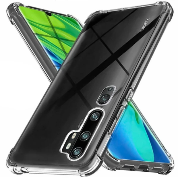 Силикон 6D Xiaomi Mi Note 10 Lite (Прозрачный)