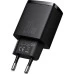 Адаптер Baseus Compact 20W 3A QC (1USB  /  1Type-C) (Чорний) CCXJ-B01