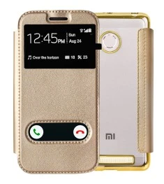 Чехол-книжка View Cover Shine Xiaomi Redmi 3s / 3 Pro / 3x (Золотой)