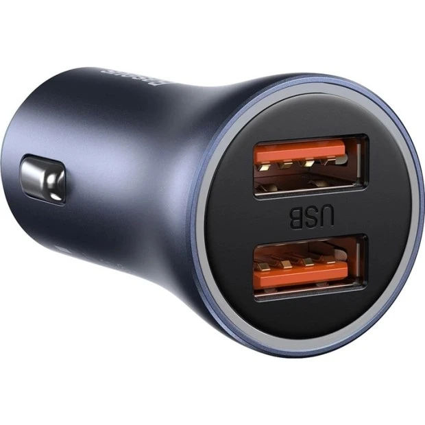 Baseus Golden Contactor Pro CCJD-0G 40W 1USB  /  1Type-C Car Charger Adapter (Gray)