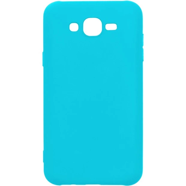 Силиконовый чехол iNavi Color Samsung Galaxy J7 (2015) J700 (голубой)