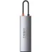 Перехідник USB HUB Baseus Baseus Metal Gleam Series 8-in-1 (Type-C) (Сірий) CAHUB-CV0G Перехідник USB HUB Baseus Baseus Metal Gleam Series 8-in-1 (Type-C) (Сірий) CAHUB-CV0G