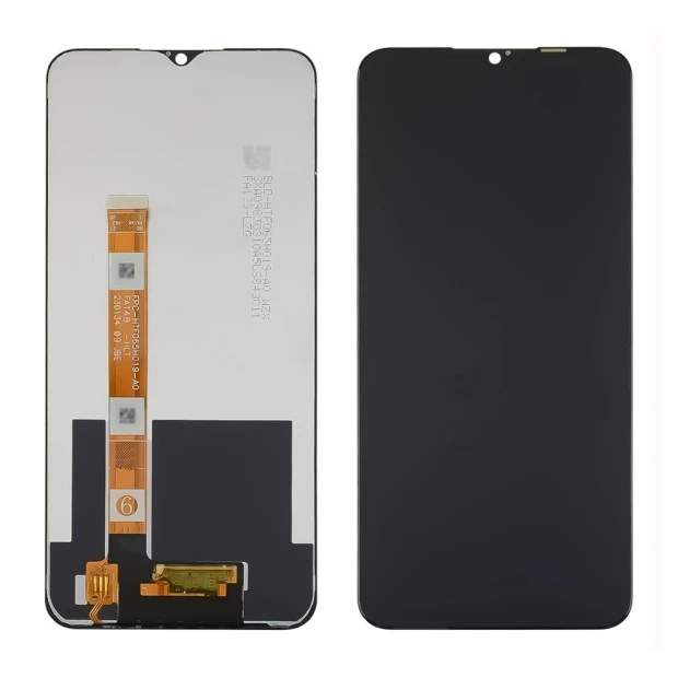 Дисплей для Realme 5/ 5i/ 6i/ C3 с чёрным тачскрином Service Pack