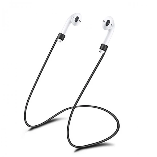 Силиконовый шнурок Magnetic для Apple Airpods (Чёрный)