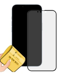 Захисне скло 5D Matte Ceramic для Apple iPhone 13  /  13 Pro  /  14  /  16E Чорн..