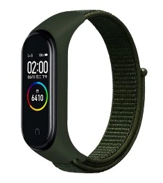 Ремешок Nylon Design Xiaomi Mi Band 3 / 4 (Оливковый)