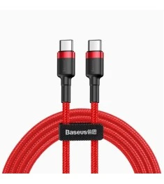 USB-кабель Baseus Cafule PD2.0 60W (1м) (Type-C to Type-C) (Червоний) CATKLF-G09..