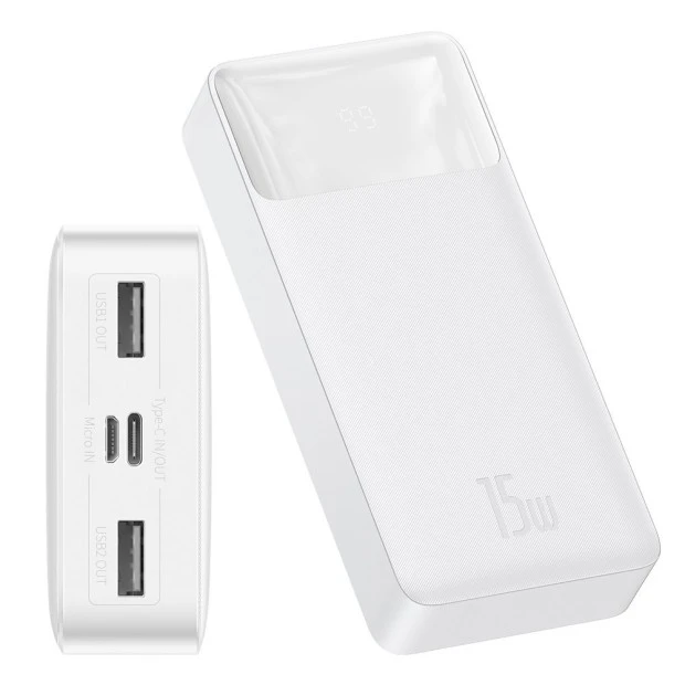 PowerBank Baseus Bipowe Digital Display 20000mAh 15W (PPDML-J02) (White)
