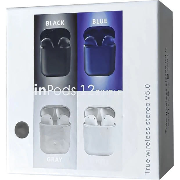 Беспроводные наушники-гарнитура AirPods i12 TWS (Синий)