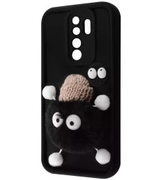 Чохол Pretty Things Case для Xiaomi Redmi 9 (Чорний / Пухнастий чорний)
