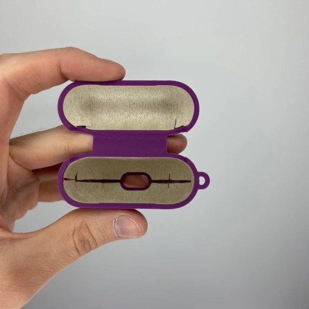 Чохол для навушників Full Silicone Case with Microfiber Apple AirPods Pro (Ультрафіолетовий)
