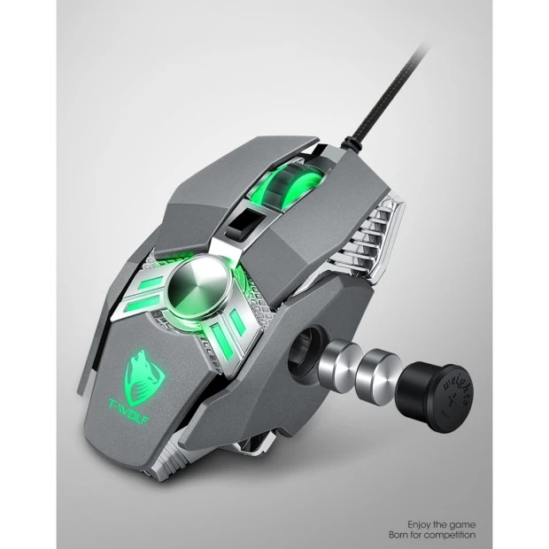 Мышь проводная T-Wolf V10 (Чёрный)