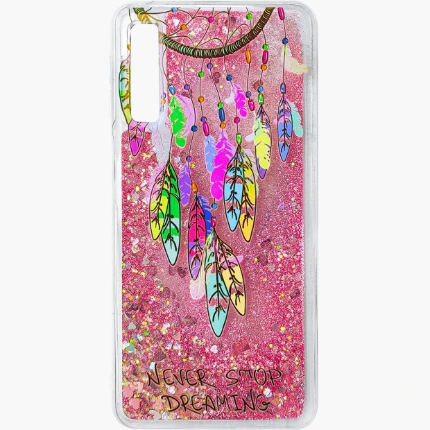 Силиконовый чехол Liquid Fashion Samsung A7 (2018) A750 (Rose)