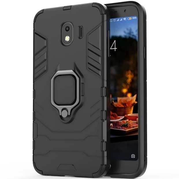 Бронь-чехол Ring Armor Case Samsung Galaxy J4 (2018) J400 (Чёрный)