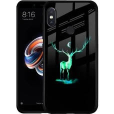 Накладка Luminous Glass Case Xiaomi Redmi Note 5 / Note 5 Pro (Deer)