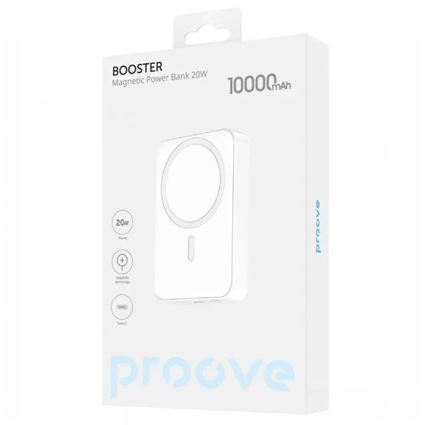 Беспроводной аккумулятор Proove Booster 10000mAh 20W (White)