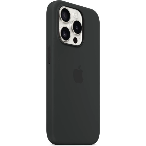 Чохол Silicone Case with MagSafe для Apple iPhone 15 Pro (Чорний) (Оригінал)