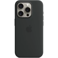 Чохол Silicone Case with MagSafe для Apple iPhone 15 Pro (Чорний) (Оригінал)