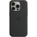 Чохол Silicone Case with MagSafe для Apple iPhone 15 Pro (Чорний) (Оригінал)