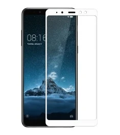 Захисне скло 3D Samsung Galaxy A8 (2018) A530 Біле