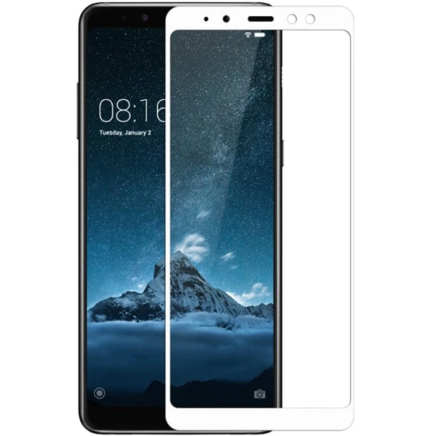 Захисне скло 3D Samsung Galaxy A8 (2018) A530 Біле