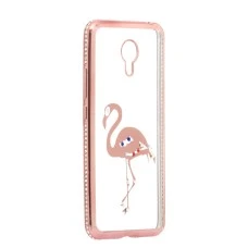 Силикон Kingxbar Diamond Meizu M3 Note (Фламинго, Розовый)