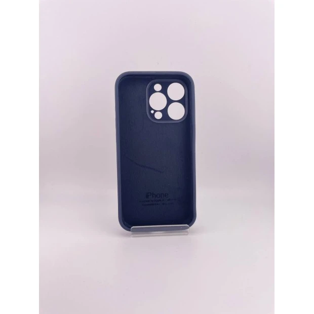Оригінальний силіконовий чохол RoundCam для Apple iPhone 15 Pro (09) Темно-синій