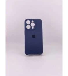 Оригінальний силіконовий чохол RoundCam для Apple iPhone 15 Pro (09) Темно-синій..