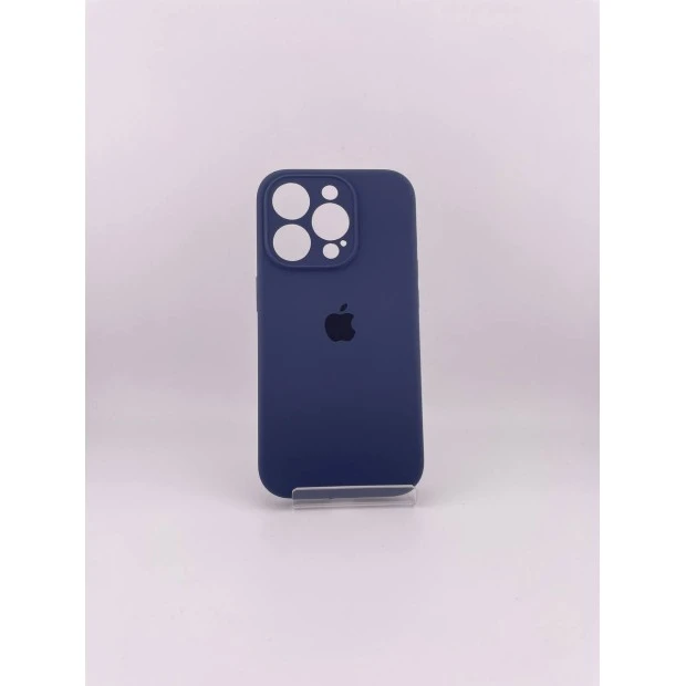 Оригінальний силіконовий чохол RoundCam для Apple iPhone 15 Pro (09) Темно-синій