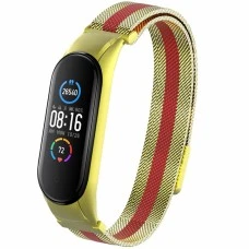 Ремешок Milanese Loop Color Xiaomi Mi Band 5 (Золото-красный)