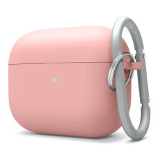 Чохол для навушників Full Silicone Case with Microfiber Apple AirPods Pro (14) Рожевий